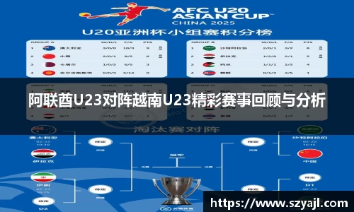 阿联酋U23对阵越南U23精彩赛事回顾与分析